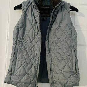 Eddie Bauer Light Gray Quilted Jacket